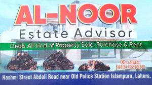 AL-NOOR Estate Advisors Lahore