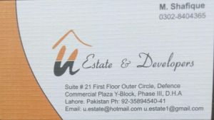 U Estate & Developers  Lahore