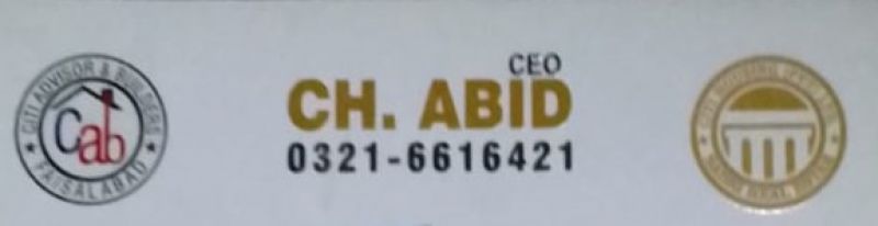 Realestate AgentCh. Abid  City Estate & Builders Faisalabad
