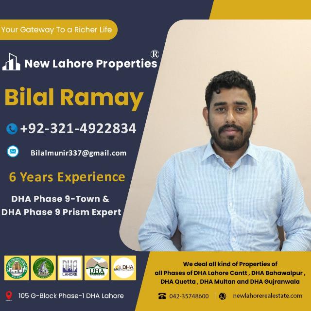 Realestate Agent Bilal Munir New Lahore Estate & Properties Lahore