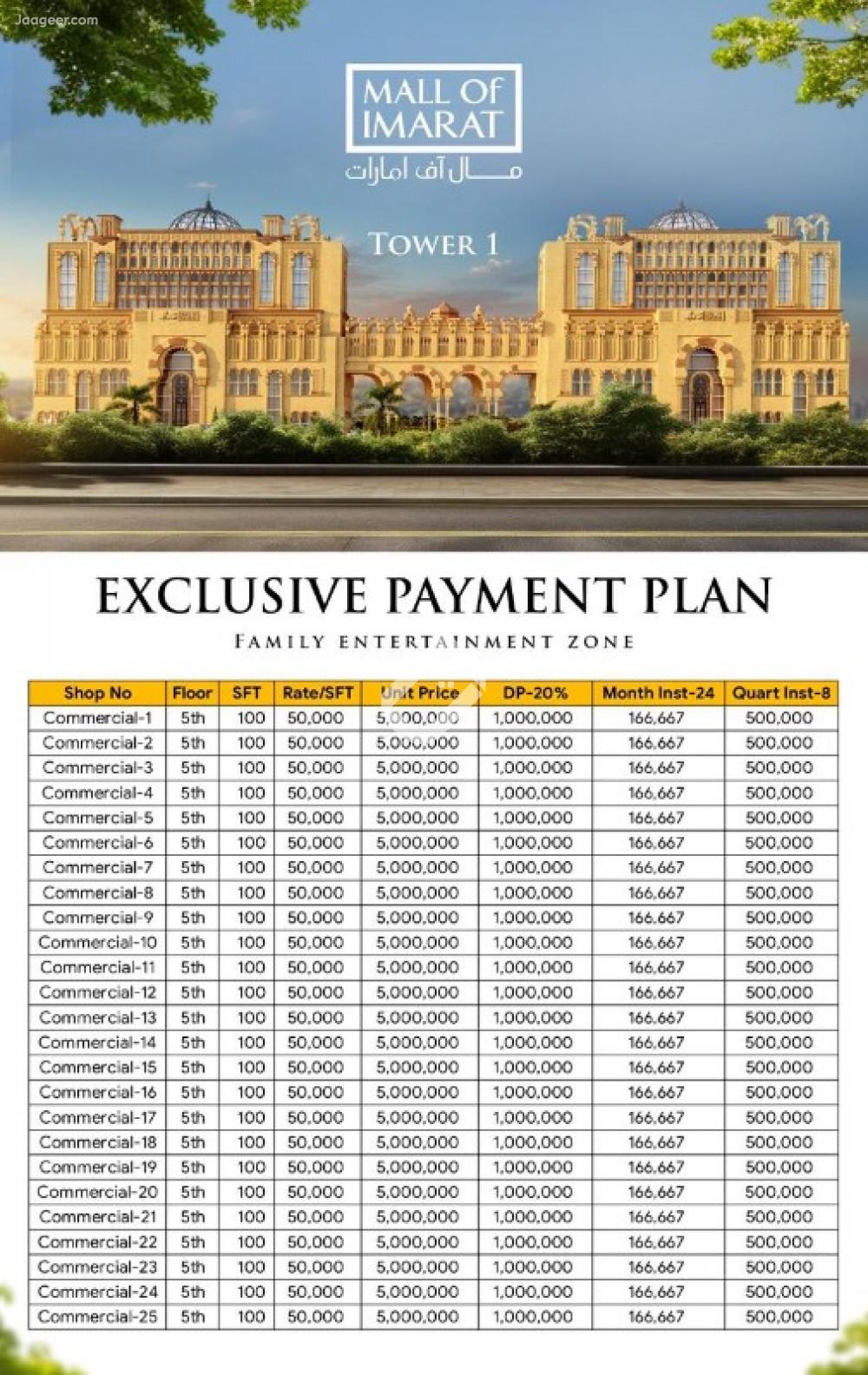 100 Sft Shop For Sale In Mall Of Imarat Main Expressway ,Islamabad