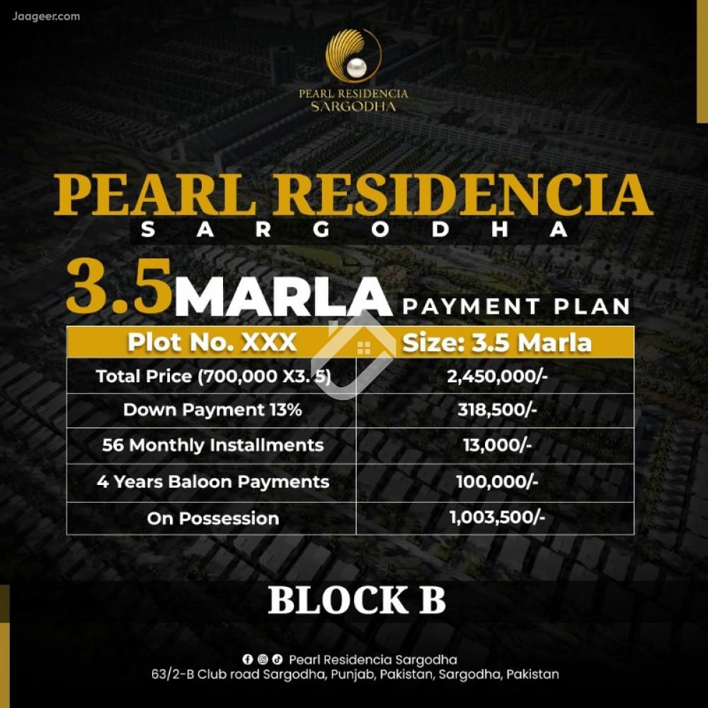 3.5 Marla Residential Plot For Sale In Pearl Residencia 